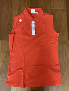 DESCENTE GOLF ノースリーブポロシャツ Mデサントゴルフ