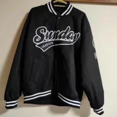 SATURATE スタジャン ブラック ホワイト - メルカリ