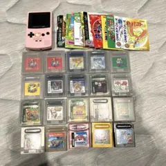 【動作品】GBCハローキティ＋ソフト20本セット説明書付多数