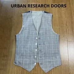 URBAN RESEARCH DOORS チェック柄スーツベスト