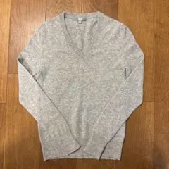 UNIQLO グレー カシミヤ　Vネック S