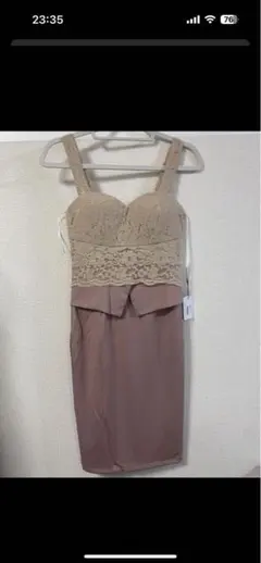 値下げレース切替キャバドレス　膝丈ドレス