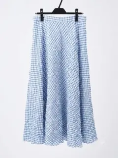 【未使用】ZARA ギンガムチェック柄 ロングスカート　Mサイズ　夏スカートのサムネイル