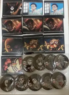 鬼滅の刃 無限城編 第一期 お楽しみくじ クリア風カード　缶バッジ　猗窩座