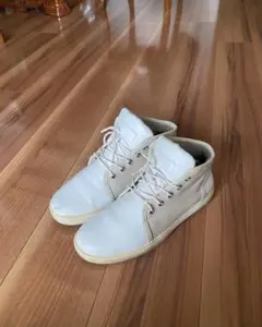 Timberland・チャッカブーツ・26.5㎝・ホワイト・レザー×ファブリック