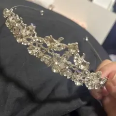 shein ブライダルティアラ リーフモチーフ パール ビジュー