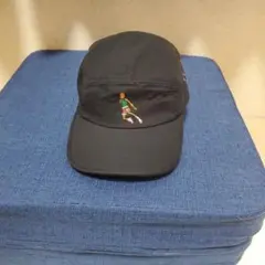 激レア　UNDEFEATEDバスケットボールマン刺繍キャップ 黒色　古着美品