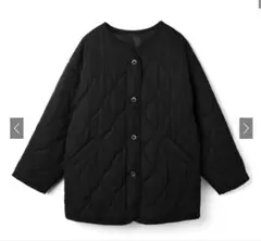 ノーカラー キルティングジャケット