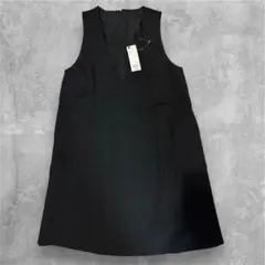 GU ブラック ノースリーブ ミニジャンパードレス　ワンピース L