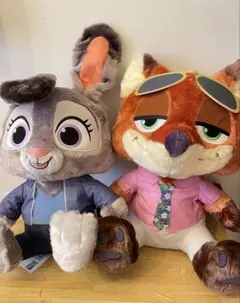 スーパーラージぬいぐるみ2点セット ジュディ・ホップスとニック・ワイルド