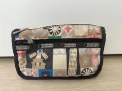 レスポートサック イッツアスモールワールドコラボ ポーチ　チャーム付き