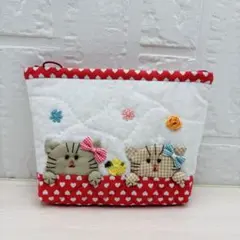 パッチワークポーチ☆猫ちゃん