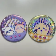 ちいかわ　ダイソー　モモンガ&古本屋　カニちゃん　うさぎ　缶バッジ2点セット