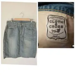 cloth&cross 　y2k ヴィンテージ デニム　ミニスカート 　大きいのサムネイル