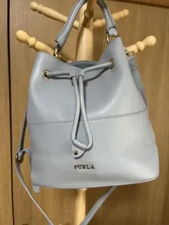 FURLA ライトブルーバケットバッグ