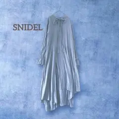 スナイデル 完売 ロングワンピース 長袖 フレア レイヤード 裏地付 リボン M