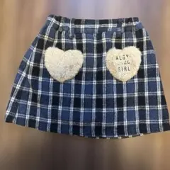 ALGY ネイビー系チェック スカート 140