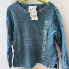 ディズニー　ミッキーマウス　キッズ　長袖Tシャツ ロンT 100 緑