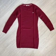 LACOSTE ニットワンピース 長袖