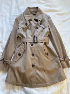 【美品】ベージュ スプリングコート　トレンチコート　　洋服の青山　レディース