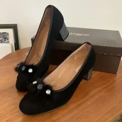 【新品未使用】銀座ヨシノヤ　ブラック パンプス ハイヒール