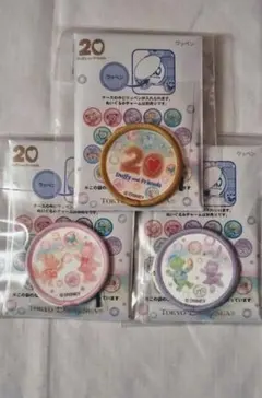 ダッフィー＆フレンズ20周年 カラフルハピネス ワッペン　３種セット
