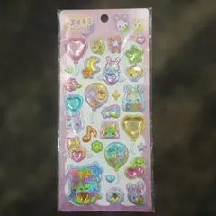 【正規品】ぷくキラバルーンステッカーズ　 　フワフワらびちゃん