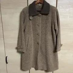 最終SUNROSE ブラウン アルパカウール混合 ロングコート　9号