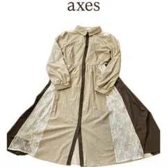 axes シャツワンピース ベージュ・ブラウン