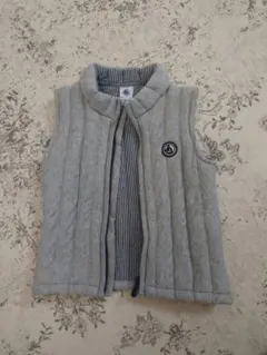 プチバトー ベビーベスト グレー