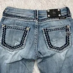 Missme デニムパンツ　ボーイフレンドデニム　ダメージ加工　y2kのサムネイル