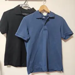 UNIQLO ポロシャツ ブルー &ブラックSサイズのサムネイル