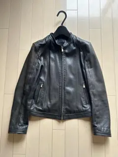 ラムレザージップアップブルゾン