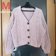 one way ピンク カーディガン 長袖