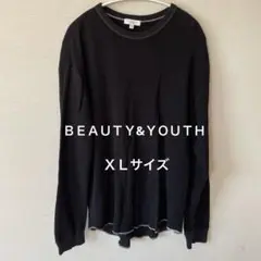 BEAUTY&YOUTH ブラック長袖カットソー XL