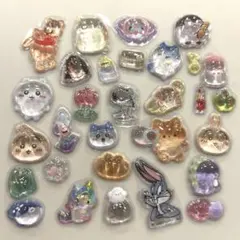 4 ボンボンドロップシール　立体　フレークシール　キャラクター　おすそ分け