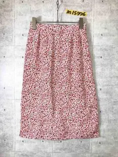 美品！東京スタイル 総柄ロングスカート バックスリット 幾何学模様 カラフル