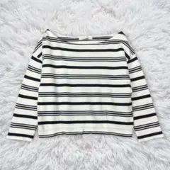 ローリーズファーム　ボーダー　カットソー　七分袖　クロップド　Mサイズ　綿100