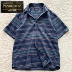 美品 Lサイズ PENDLETON ネイティブボーダー 半袖シャツ 古着 Y2Kのサムネイル