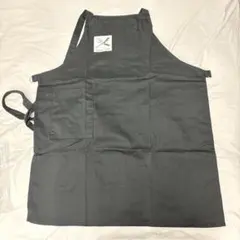 開成　黒いエプロン ポケット付き