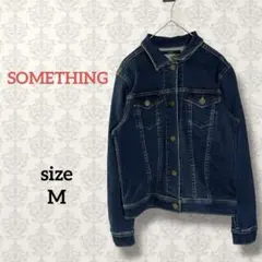 サムシング【M】ベーシックデニムジャケット ストレッチ Gジャン カジュアル