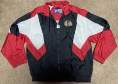 スターター starter NHL ナイロンジャケット ブラックホークス nfl