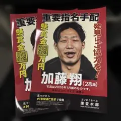 【非売品】 だいにぐるーぷ　加藤　指名手配書 2枚　daini 限定品のサムネイル