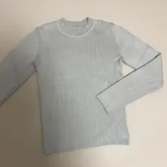 clear タートルリブニット 長袖ニット Fサイズ ライトグリーン