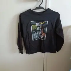 GLOBAL WORK ヘビロッTEE 恐竜 ブラックロゴT 120cm