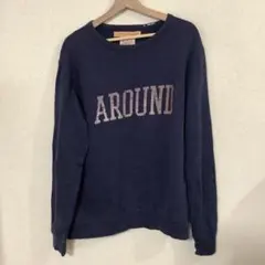 KRIFF MAYER プリントスウェットトレーナー ネイビー　メンズK-409