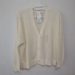 ユニクロ　WOMEN メッシュ　Vネックショート　カーディガン　長袖　3XL