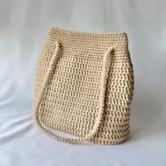 ラメトートバッグ ブラウンベージュ