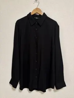 ユニクロ レーヨンブラウス ブラック レディース L
