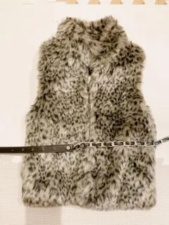 ZARAGIRLS ヒョウ柄ファーベスト　新品未使用